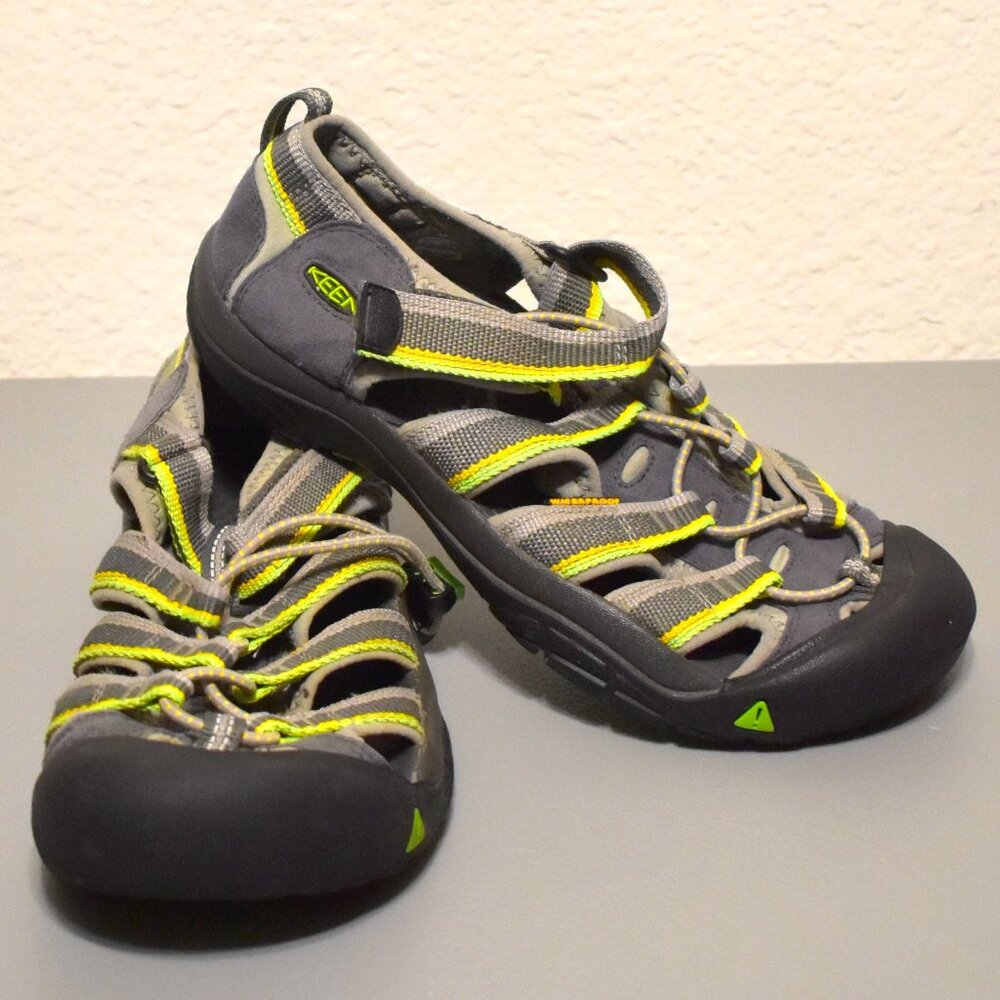 Keen Big Kids Newport H2 Waterproof Sport Sandals 5 Racer Gray/Green #1014266
